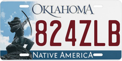 OK license plate 824ZLB