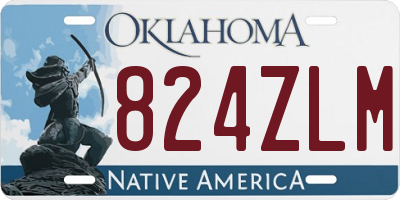 OK license plate 824ZLM