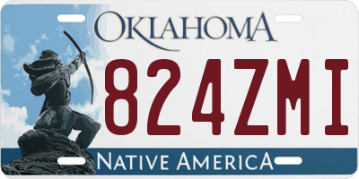 OK license plate 824ZMI