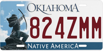 OK license plate 824ZMM