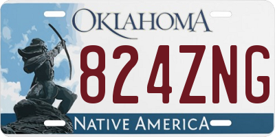 OK license plate 824ZNG