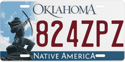 OK license plate 824ZPZ
