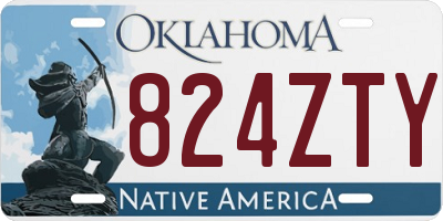 OK license plate 824ZTY