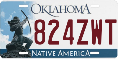 OK license plate 824ZWT