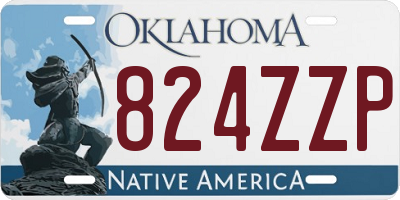 OK license plate 824ZZP