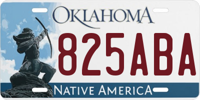 OK license plate 825ABA