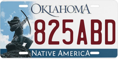 OK license plate 825ABD