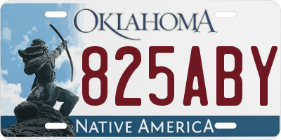 OK license plate 825ABY