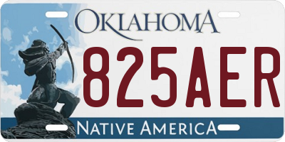 OK license plate 825AER