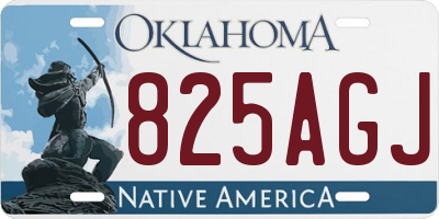 OK license plate 825AGJ