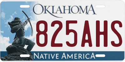 OK license plate 825AHS