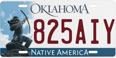 OK license plate 825AIY