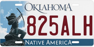 OK license plate 825ALH