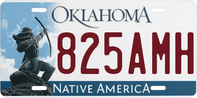 OK license plate 825AMH