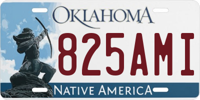 OK license plate 825AMI