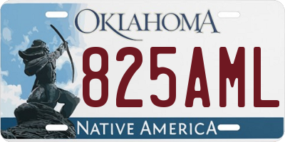 OK license plate 825AML