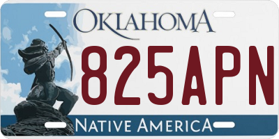 OK license plate 825APN