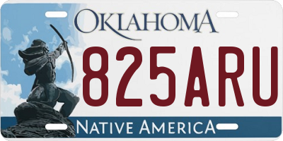 OK license plate 825ARU