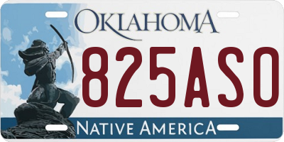 OK license plate 825ASO