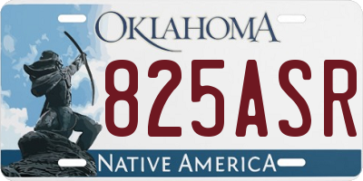OK license plate 825ASR