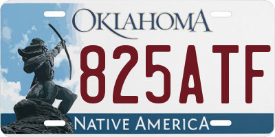 OK license plate 825ATF