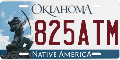 OK license plate 825ATM