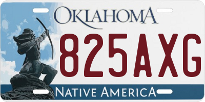 OK license plate 825AXG