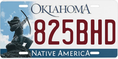 OK license plate 825BHD