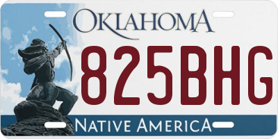 OK license plate 825BHG