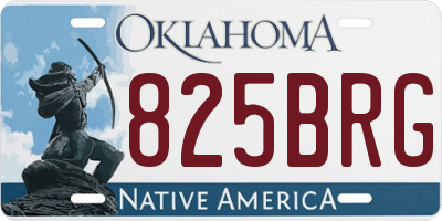OK license plate 825BRG