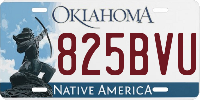 OK license plate 825BVU