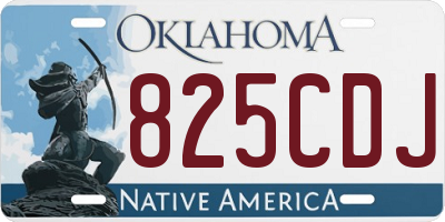 OK license plate 825CDJ