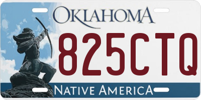 OK license plate 825CTQ