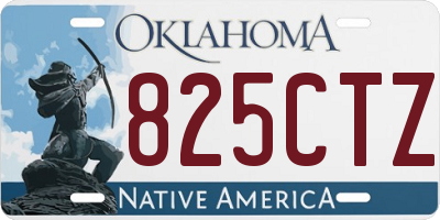 OK license plate 825CTZ