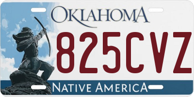 OK license plate 825CVZ