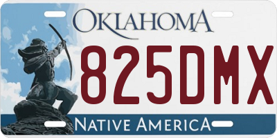 OK license plate 825DMX