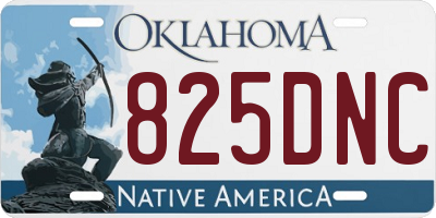 OK license plate 825DNC