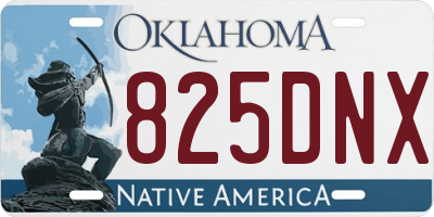 OK license plate 825DNX