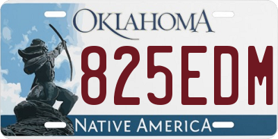 OK license plate 825EDM