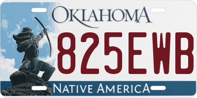 OK license plate 825EWB