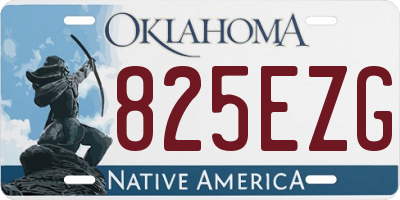 OK license plate 825EZG