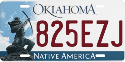 OK license plate 825EZJ