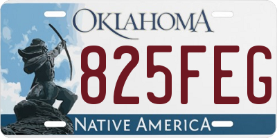 OK license plate 825FEG