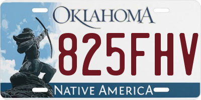 OK license plate 825FHV