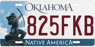 OK license plate 825FKB