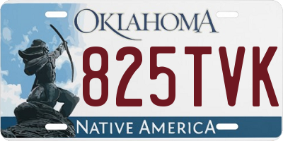 OK license plate 825TVK