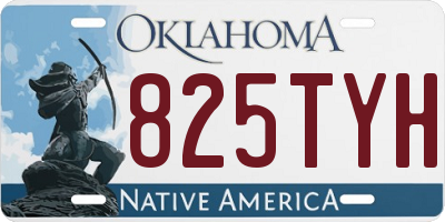 OK license plate 825TYH