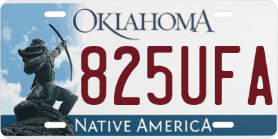 OK license plate 825UFA