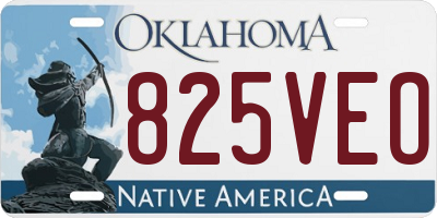 OK license plate 825VEO