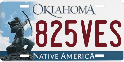 OK license plate 825VES